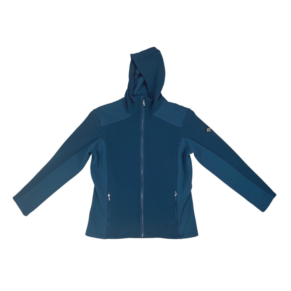 Descente Laurel Womens Full Zip Hooded Performance Jacket‎ Blue DWWOGL13 Size 8